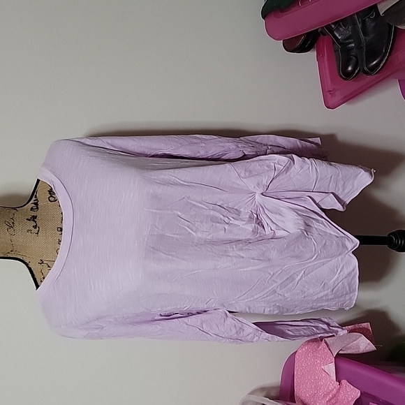 Vanilla Star Tops - 3x lavender long sleeved top. Features a knot in front